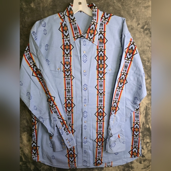 Panhandle Slim Other - Vintage Panhandle Slim Western Cowboy Rodeo Parade Shirt Jewel Pearl Snaps SZ L